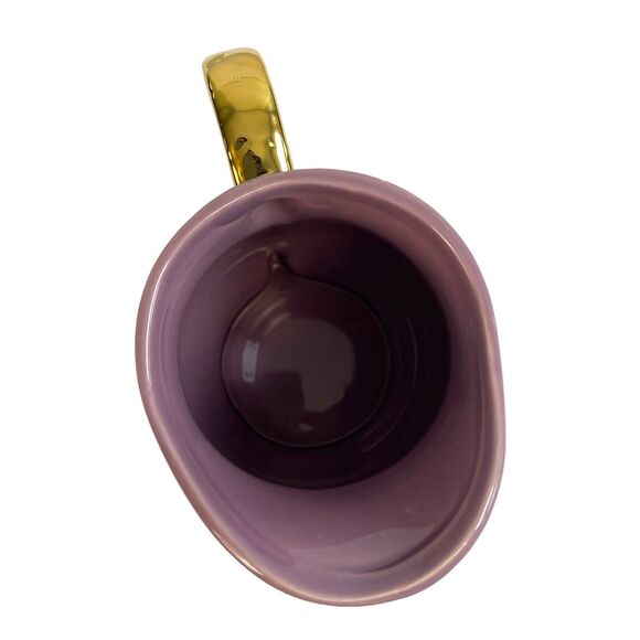 Ceramic Creamer Purple‎ W/ Gold Handle & Trim  Decanter Maximalist Mugs - Picture 4 of 8